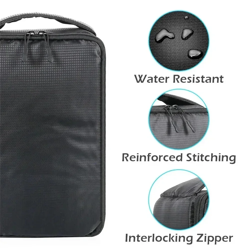 Waterproof DSLR Camera Bag With Shockproof Padding, Nylon Outdoor Photography Handbag With Adjustable Dividers