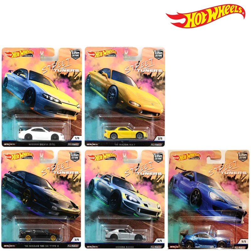 In Stock Hot Wheels FPY86 Car Culture Street Tuners Nissan Silvia Mazda RX-7 Type X Honda S2000 Pandem 1:64 Diecast Car Toys