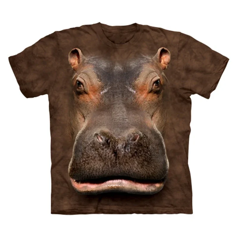 2026 Fashion Men's 3D Lion Print T-Shirt Wild Animal Graphic T Shirt Summer Round Neck Short Sleeve Casual Streetwear Tops