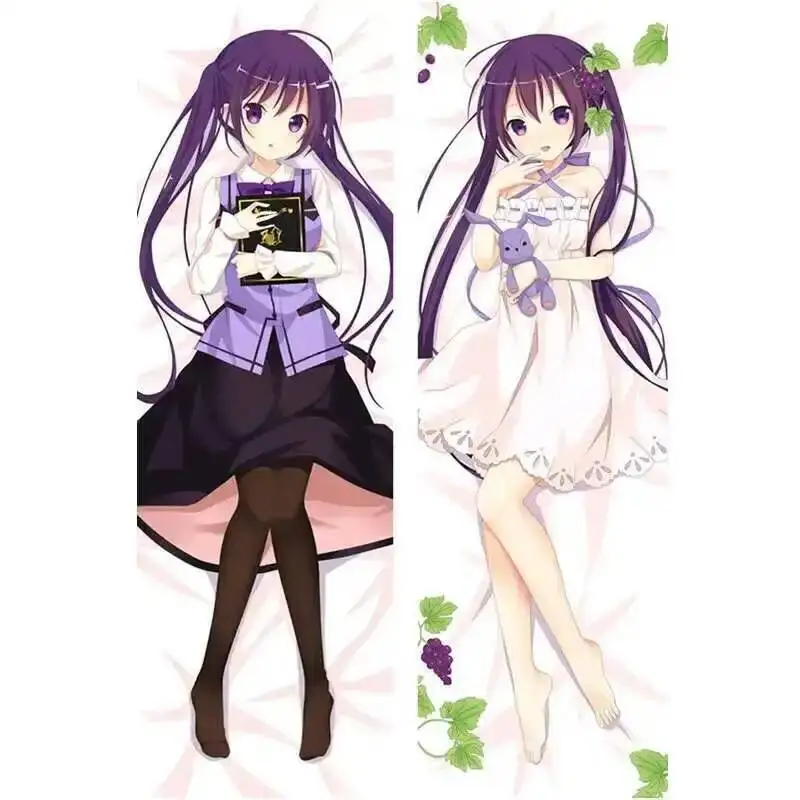 

Anime Go Chuumon Wa Usagi Desuka Wonderful Party Pillow Covers Case 2Wat Tricot 3D Double-Sided Bed Hing Body Pillowcase
