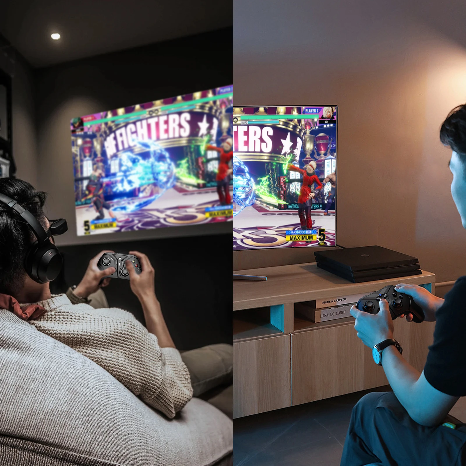 สำหรับสวิตช์/พีซี/ไอน้ำ/PS3/กล่องทีวีแอนดรอยด์ตัวควบคุมไร้สายบลูทูธเกมแท็บเล็ตโทรได้อัจฉริยะจอยสติ๊ก