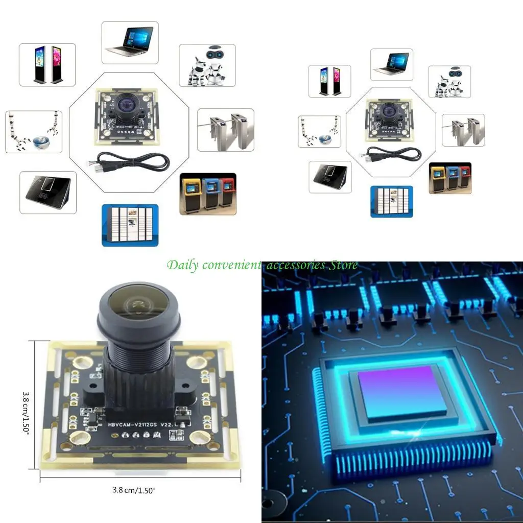 

97QB Professional OV7251 Global Shutter Camera for Fast Imaging Efficient Operation Compatible for WinXP Win7 Win8 Win10