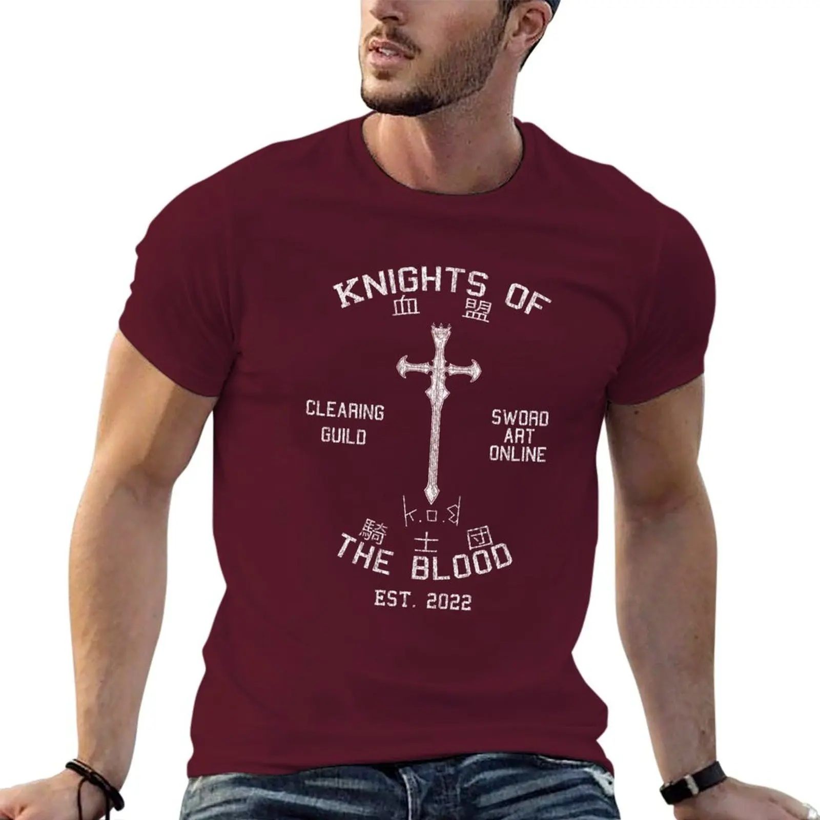 

Knights of the Blood Guild Shirt T-shirt kawaii clothes korean fashion plain black t shirts men