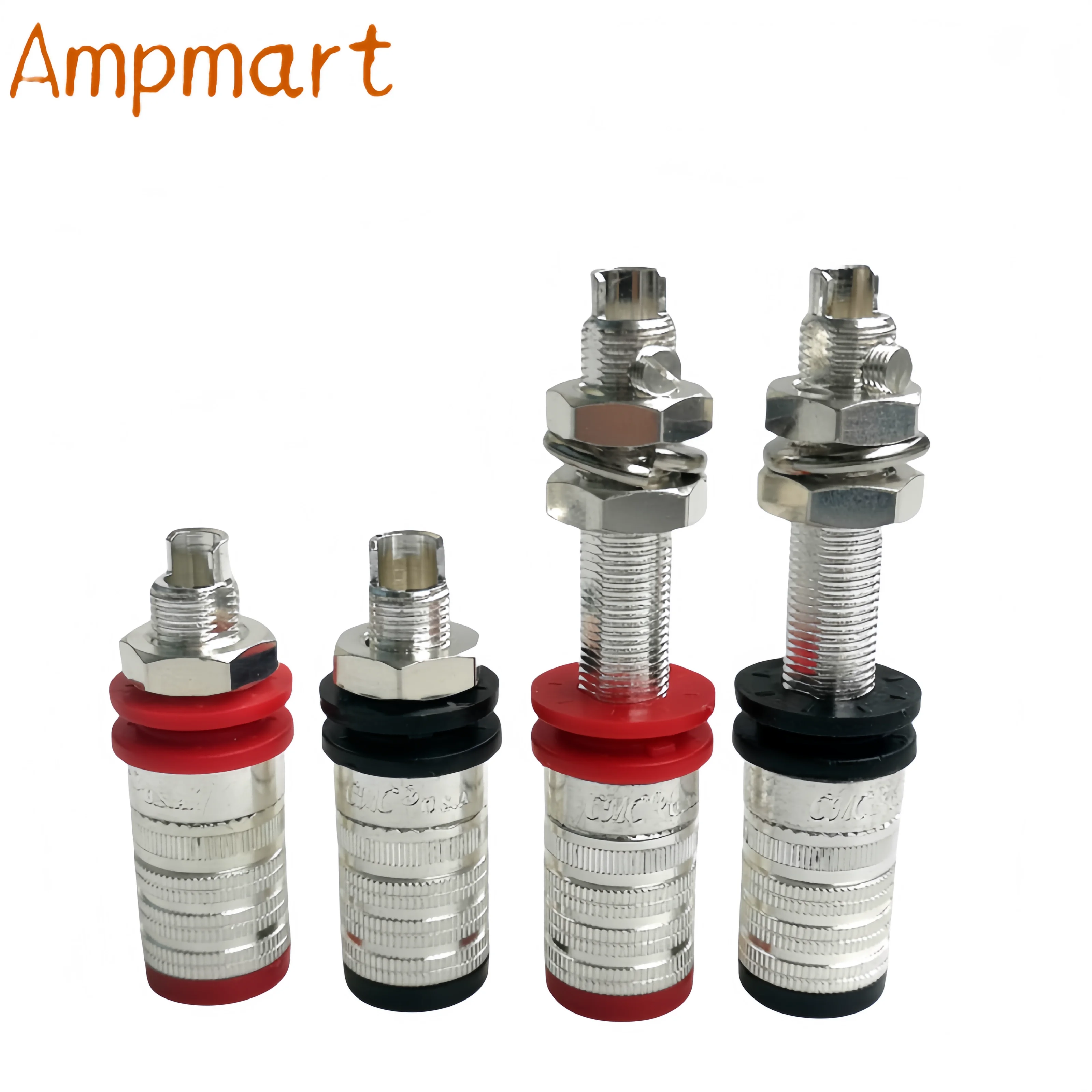 Ampmart Horn Wiring Terminal CMC 838-S Pure Copper Silver Plated RCA Wiring Terminals Power Amplifier Wiring Terminals