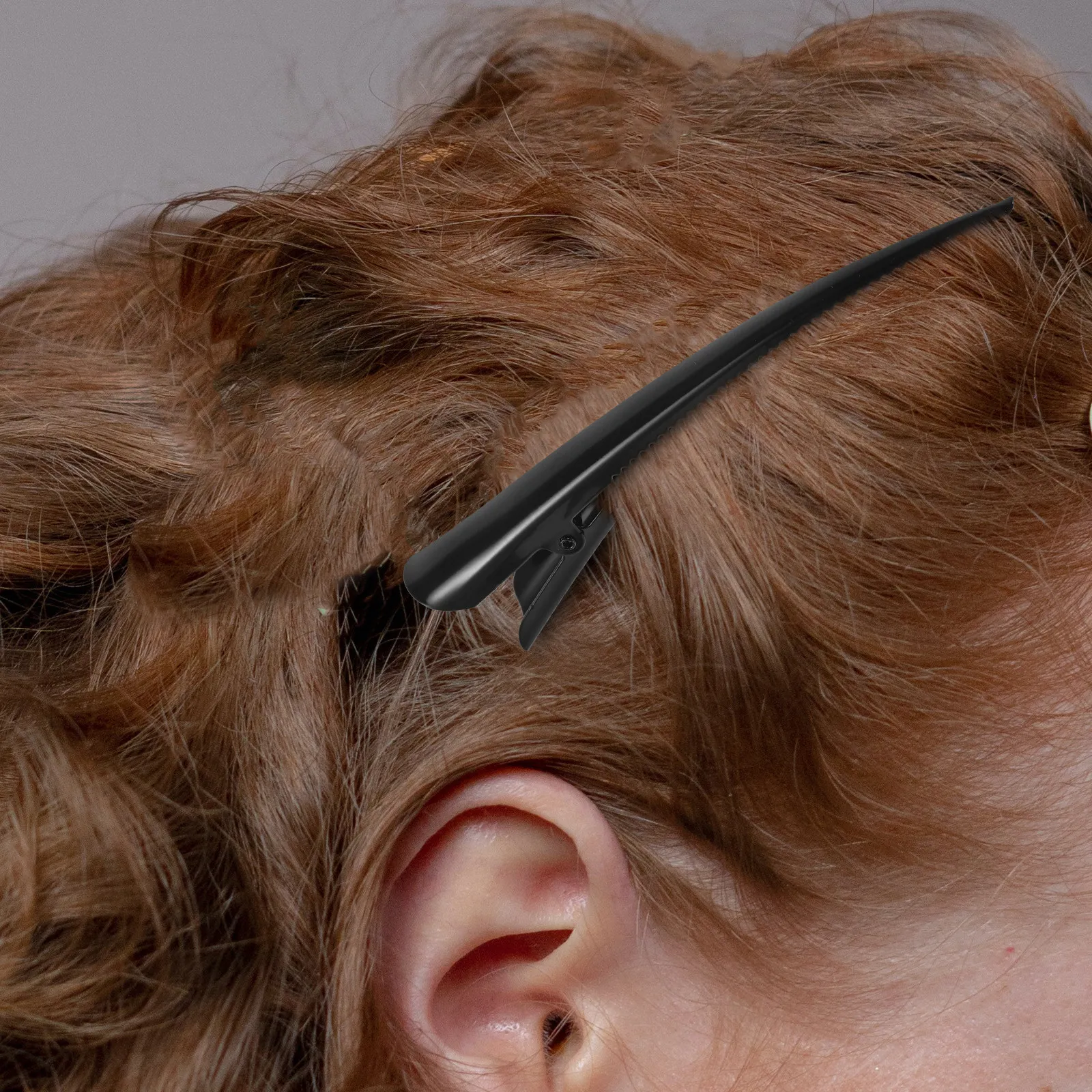 3 Pinzas de Pelo Tipo Pico de Pato Metálicas para Mujer, Accesorios para el Cabello para Uso en Baño, Barbería y Salón, para Rizar y Hacer Lazos