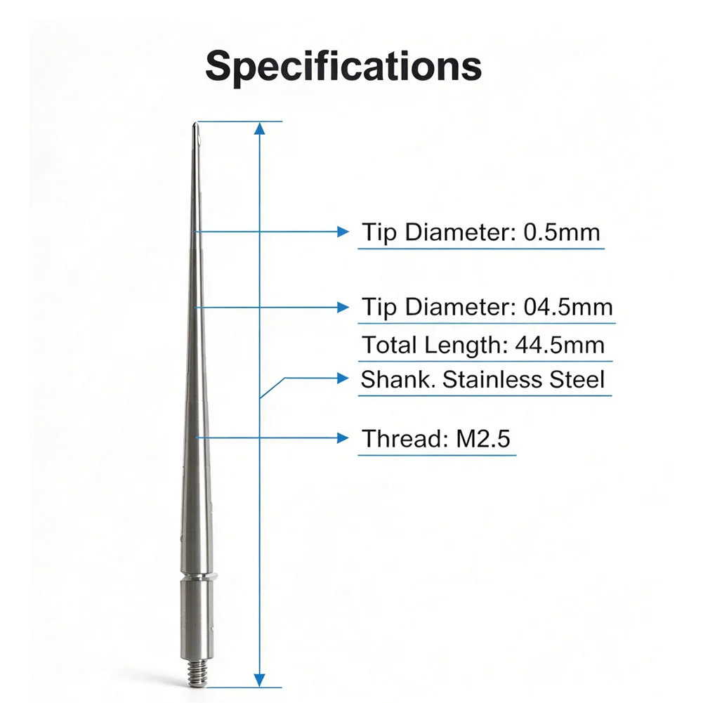 Lever Type For Dial Indicator Replacement Probe 0.5mm for carbide Ball Tip 44mm Long for Workshop Measurement Tools