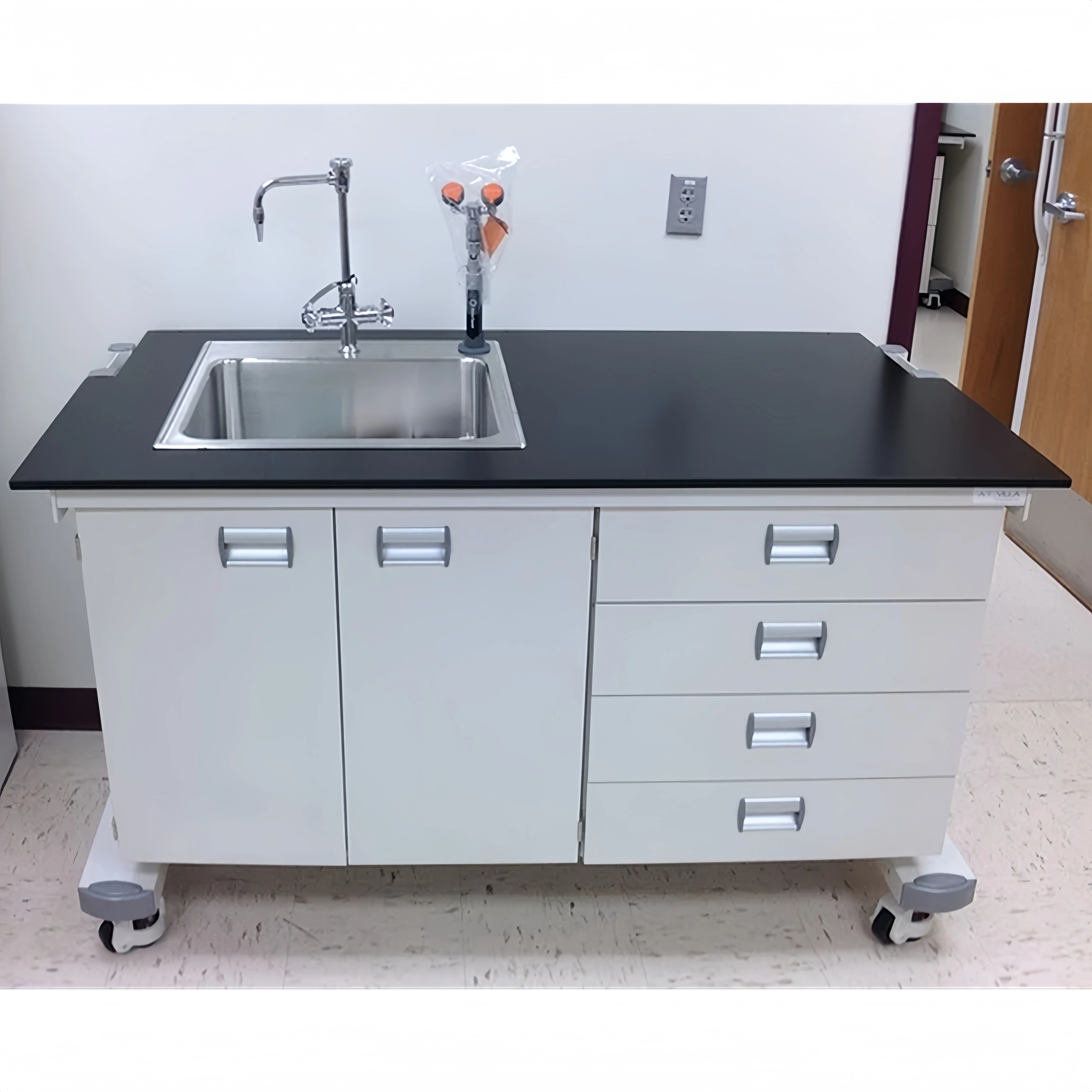 

Best-selling Chemistry Laboratory Furniture Mobile Lab Bench Table With Modular Storage Cabinet