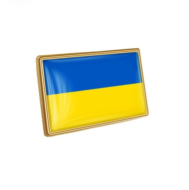 Ukraine Flag Brooch Coat of Arms of Ukraine Ukrainian Map Flag National Emblem National Flower Brooch Patriotic Badge Lapel Pins