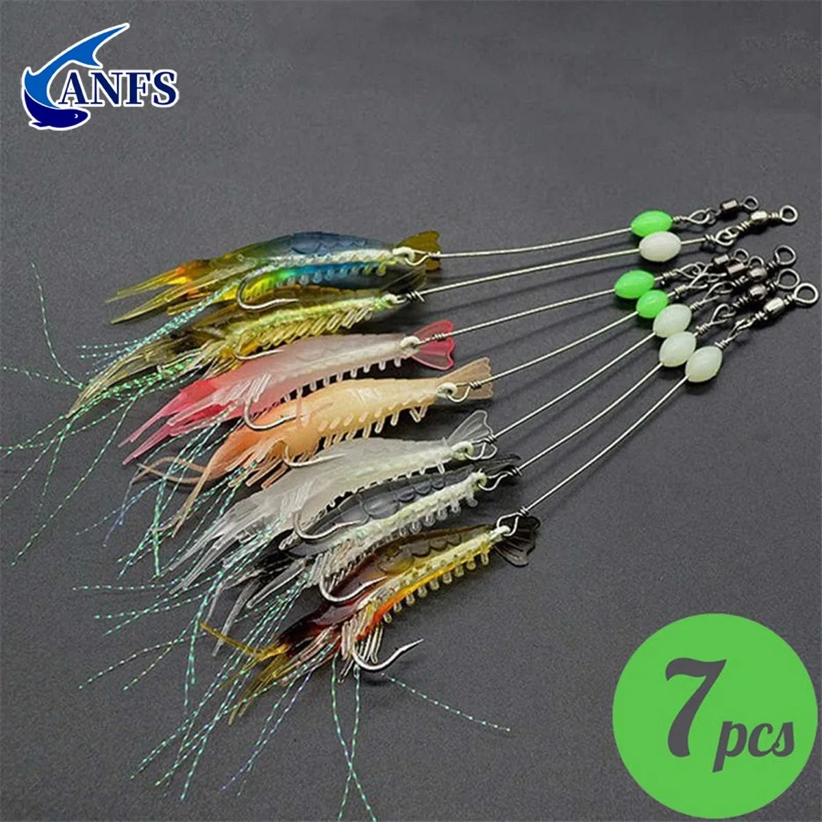 3 szt./7 szt. Przynęty na krewetki Przynęty wędkarskie Sztuczna przynęta na ryby Isca Sztuczne Ascesorios Pesca