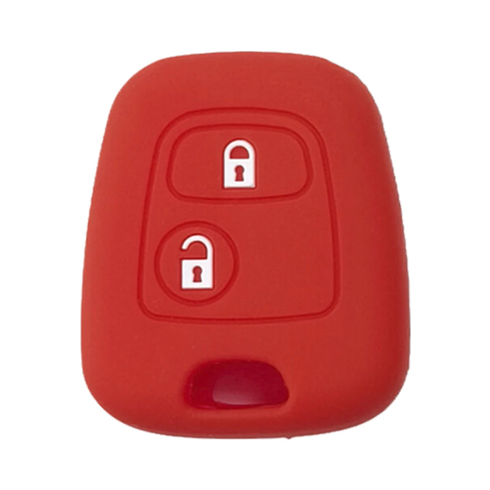 

1 Pc 2 Buttons Car Key Cover Silicone Protective Cover for Toyota Aygo for Peugeot 107 206 307 207 408 for Citroen C2 C3 C4