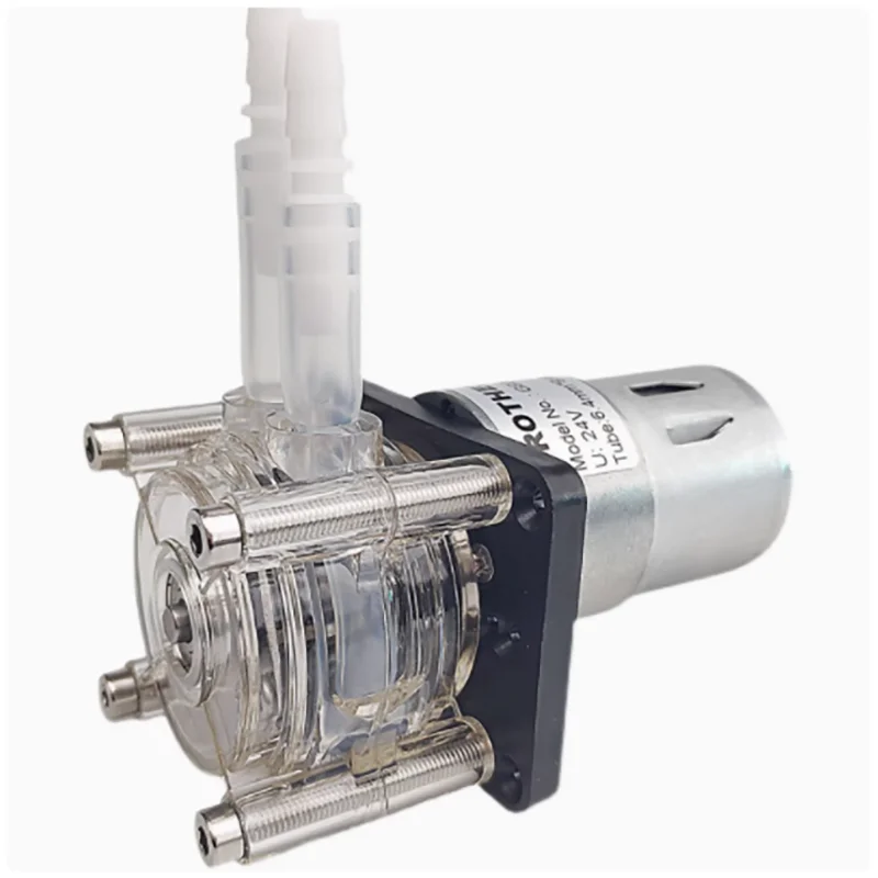 高流量ペリスタルティックポンプ、取り付け簡単なペリスタルティックポンプ、12V/24V定量ポンプ、真空ポンプ、500mL/minフラットバージョン