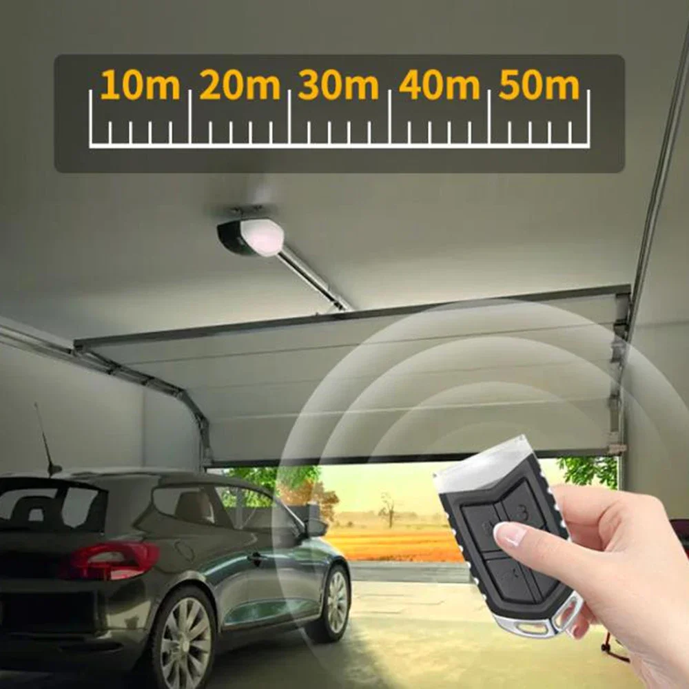 Cloning Garage Door Opener Key Fob 280-915MHz 4-Button Electric Remote Control Keyfob Replacement Electronic Garage Doors