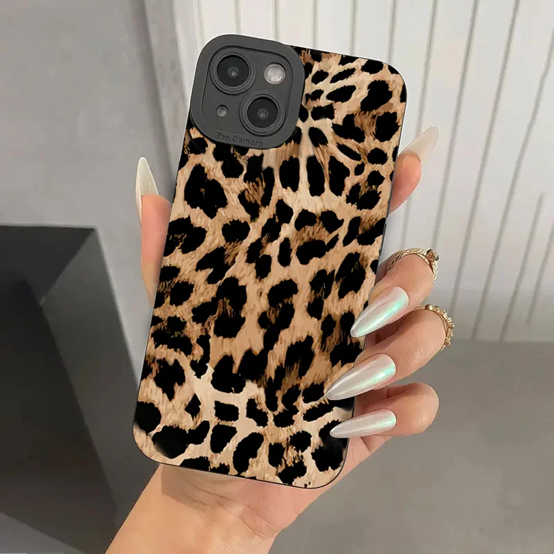 Animal Print Leopard Print Soft Case For IPhone 15 14 13 12 11 Pro Max Cover For IPhone XS XR 7 8 Plus Case Cover Funda Bumber