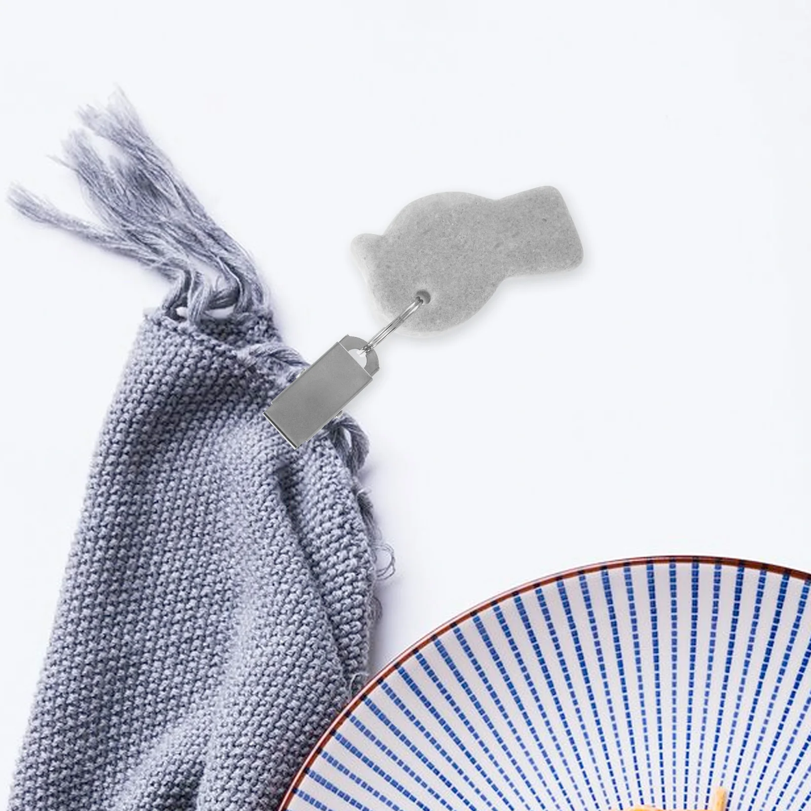 

4pcs Tablecloth Clips Nordic Stone Iron Windproof Slip Resistant Outdoor Dining Wedding Decor Kitchen Bar Accessories