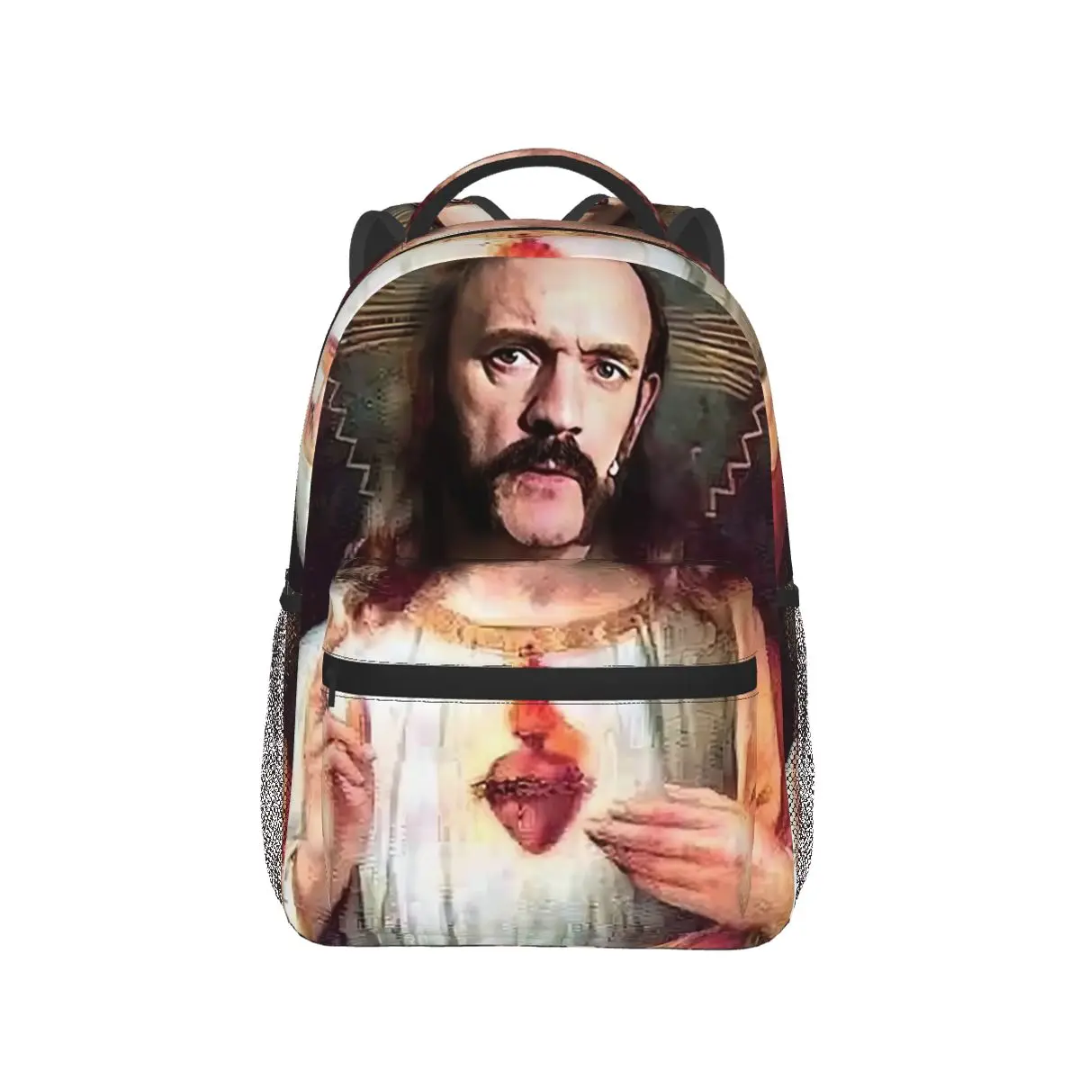 

Funny God Jesus St Lemmy Backpack Hot Sale Daypack Large Capacity Kids BookBag School Bag Shoulder Bags for Men Women