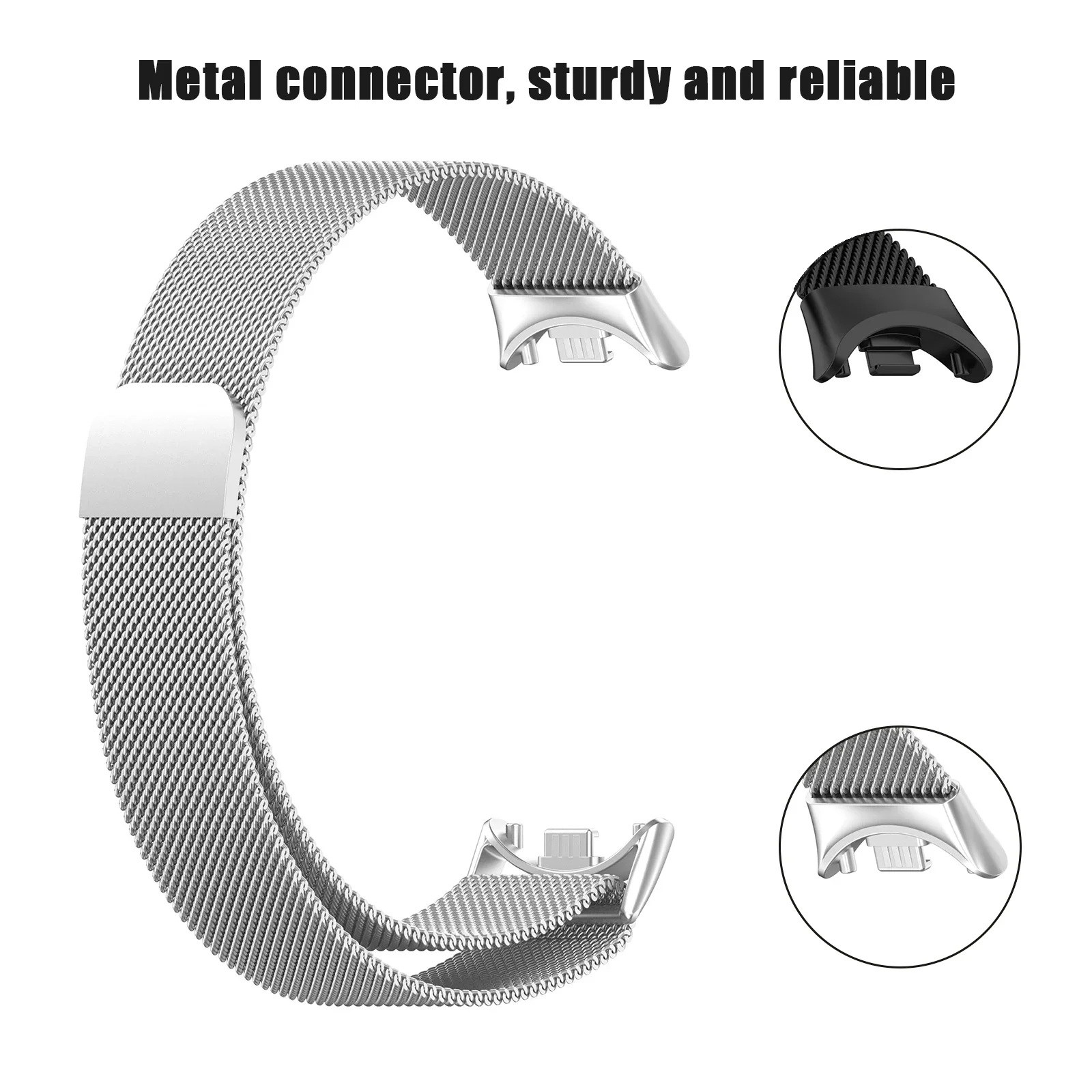 Ремешок «Миланская петля» для Xiaomi Smart Band 9, браслет для Mi Band 8/8, металлический браслет для Mi band 9, Аксессуары для браслета