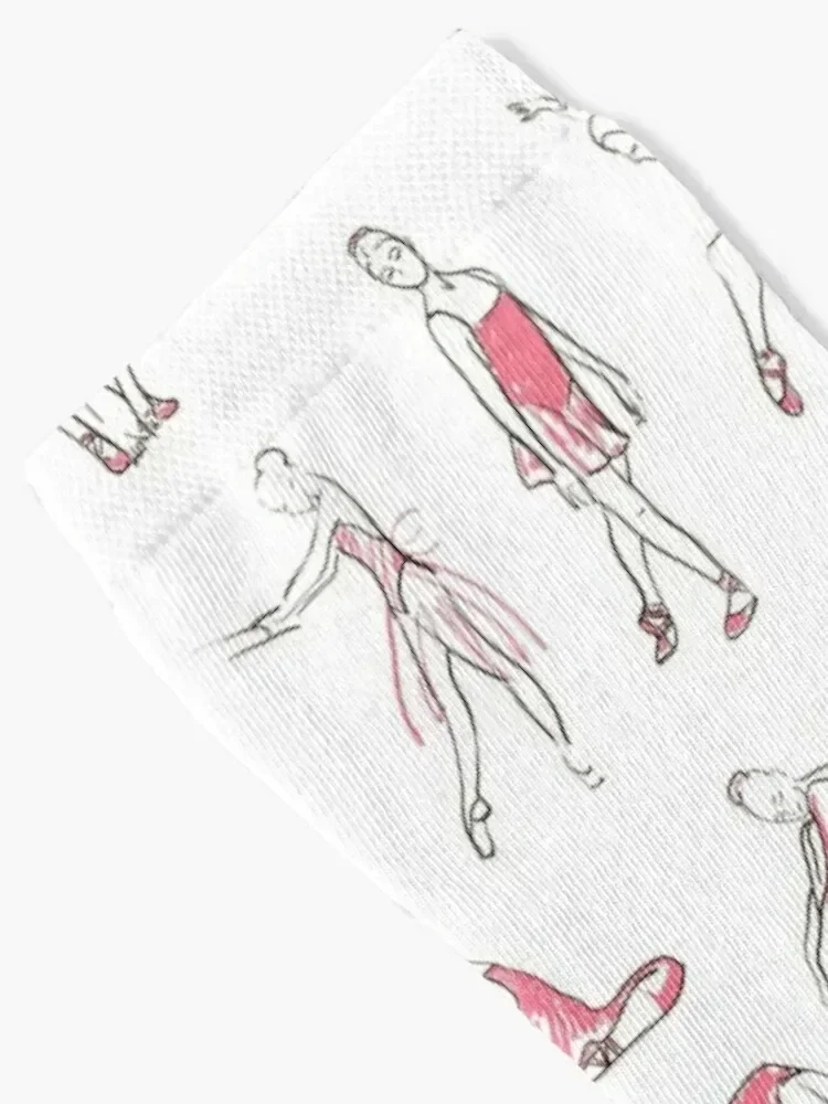 ballerina standing in a pose seamless pattern Socks christmas stocking cycling gifts set Socks Male Women's