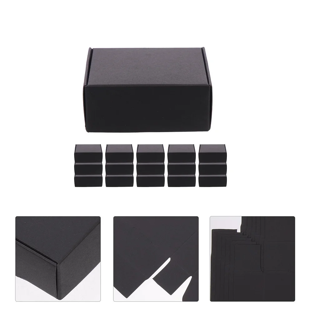 

25pcs Black Packaging Box Heavy Duty Mailing Box For Shipping Storage Paper Packing Cases Delivery Boxes Craft Boxes Moving
