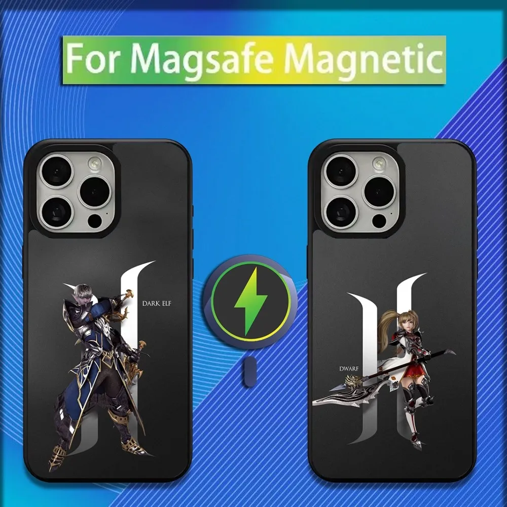 

Game L-LINEAGE 2 Phone Case For iPhone 16,15,14,13,12,11,Plus,Pro,Max,Mini Magsafe Magnetic Wireless Charging