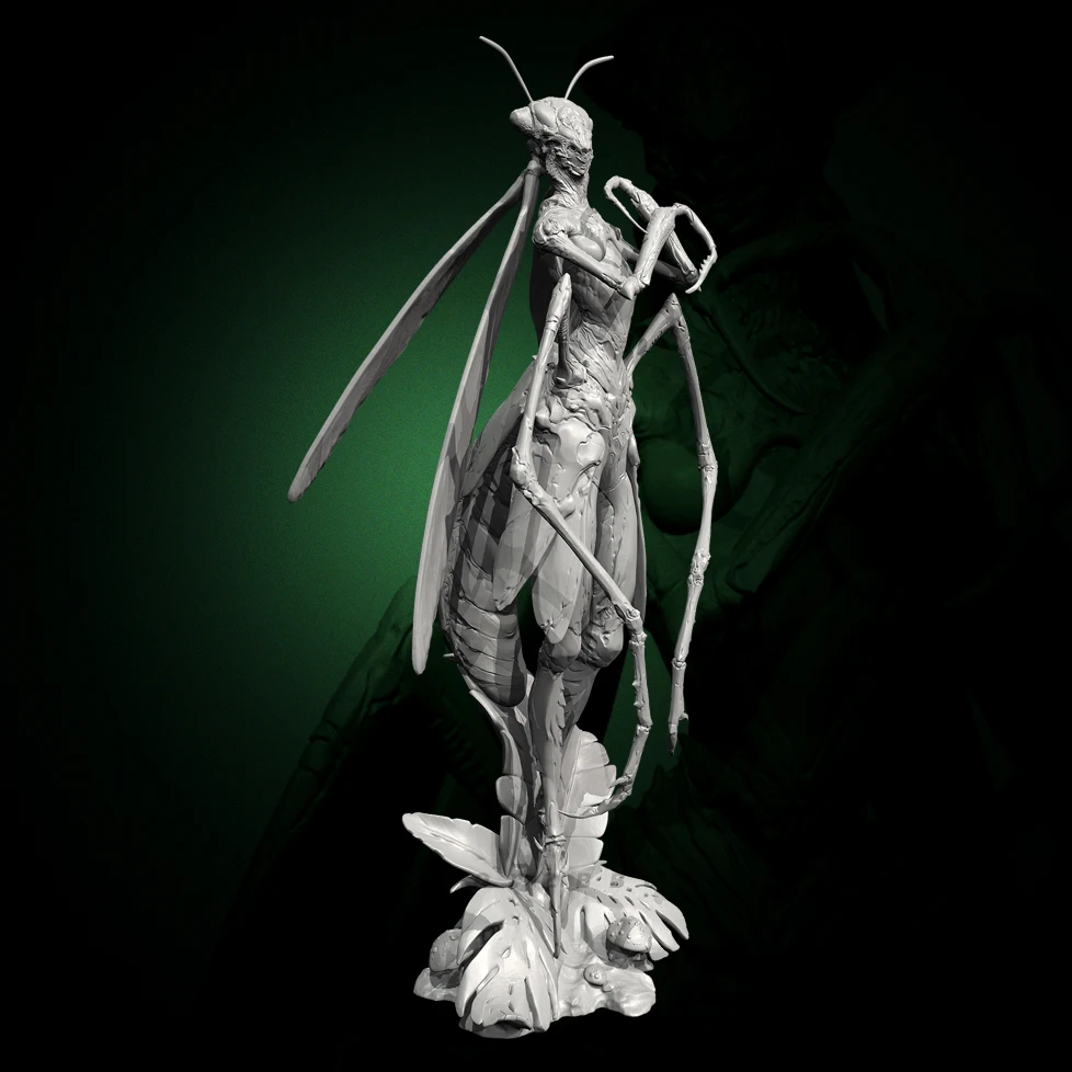 Kits de modèles en résine, hauteurs globales 60mm 80mm 100mm, figurine beauté incolore et auto-assemblée (impression 3D) TD-7481/3D