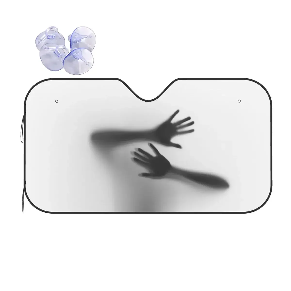 Hand Silhouette Novelty Windshield Sunshade 76x140cm Halloween Horror Foils Sunshade Visor Car-styling