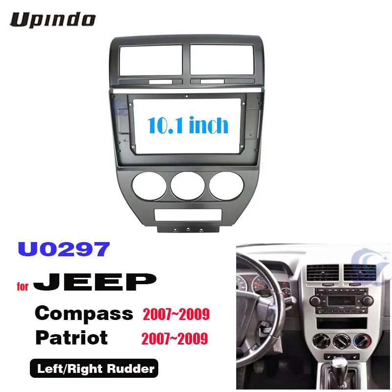 

Для Jeep Compass Patriot 2007: 10,1-дюймовая Android-магнитола 2 DIN, автомобильная стереосистема, установочный комплект с рамкой для приборной панели