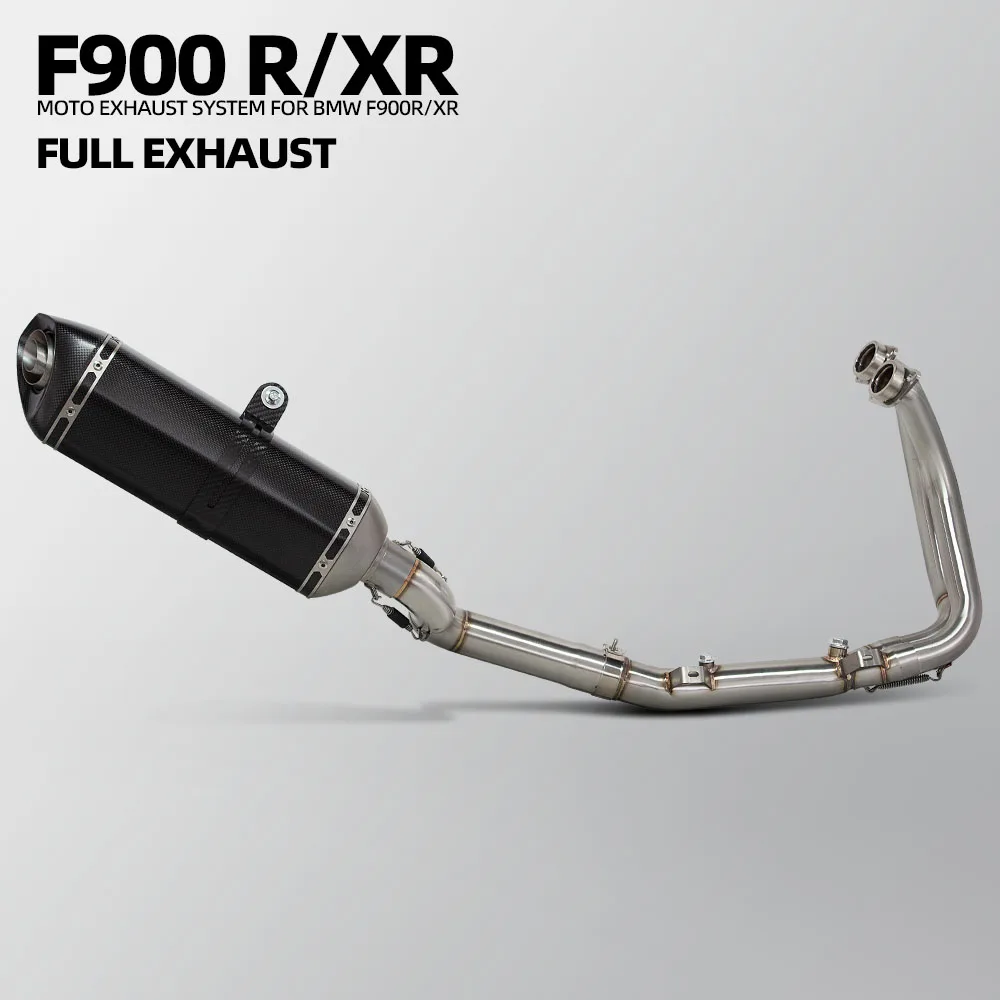 Motorcycle Escape Modify Full System For BMW F900R F900 F900XR 20-24 Exhaust Header Tube Akra Carbon Muffler with DB Killer