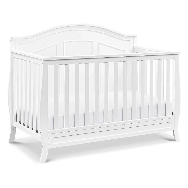 4-in-1 Convertible Crib Greenguard Gold Certified, Four Adjustable Mattress Positions, Easily Converts To A Toddler Bed,