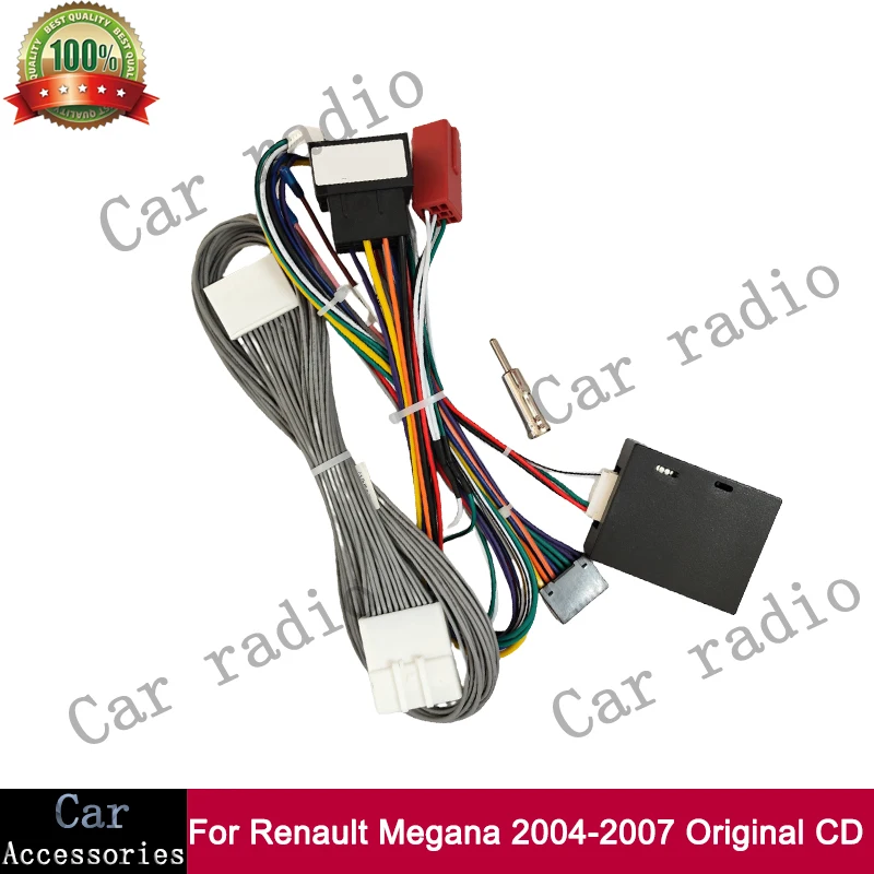 Para renault megana 2004-2007 cd original rádio do carro gps mp5 android player cablagem cabo de alimentação canbus