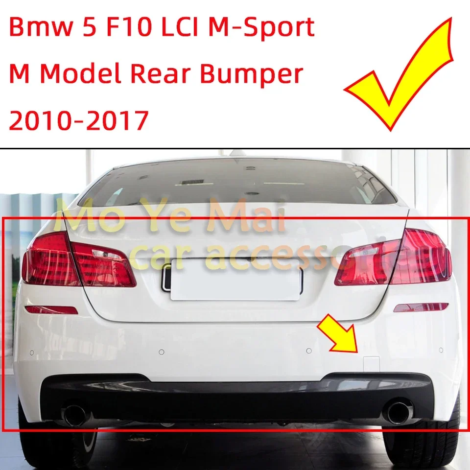 Car Rear Bumper Tow Hauling Hook Cover Cap For BMW 5 Series 2010-2017 F10 F11 LCI M-SPORT #51128048592 M5 518d 520d 528iX 535dX