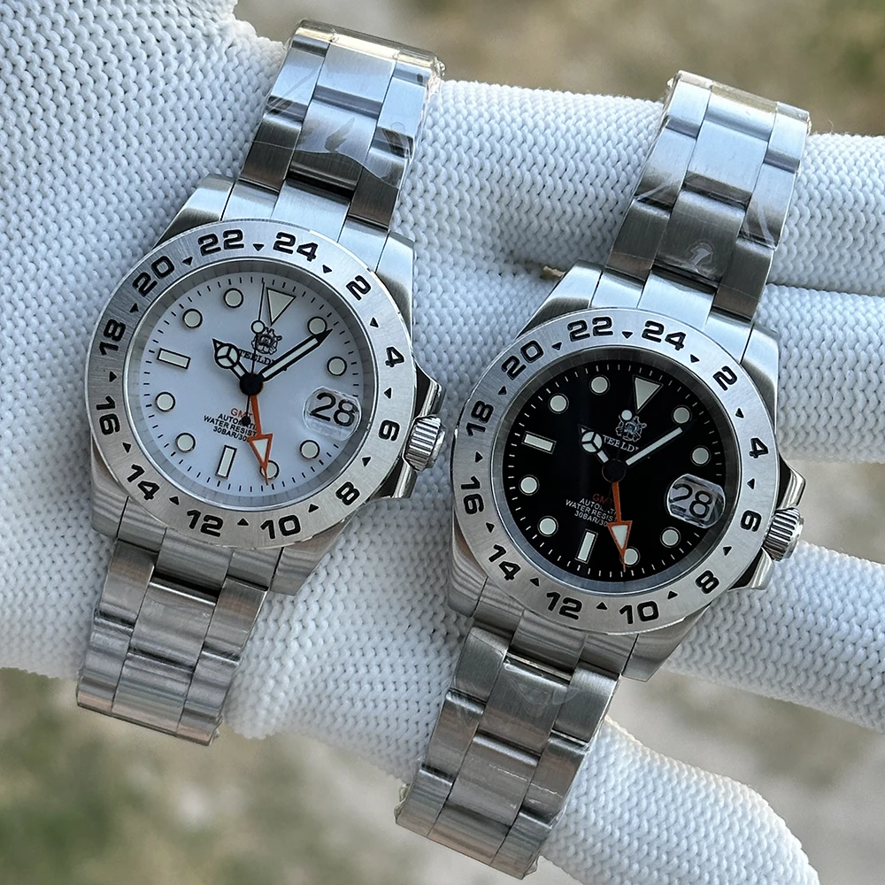 STEELDIVE Official GMT SD1992 Fashion Watches Steel Bezel 4 Pointers NH34 Movement Super Luminous Dive 300M Waterproof Watch view 5