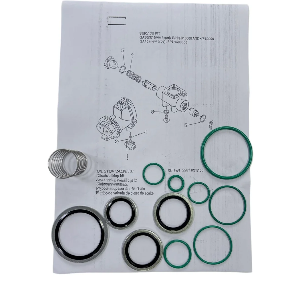 2901021700 Seal Repair Kit Fit Atlas Copco Screw Air Compressor Unloader Valve Maintenance Spare Parts