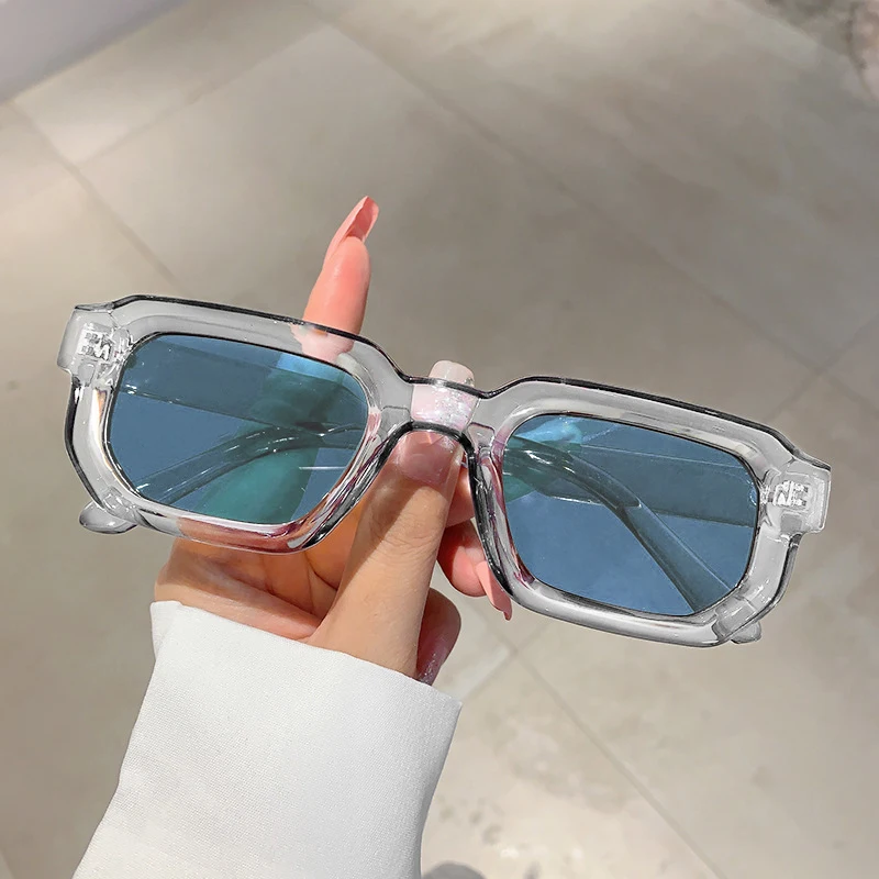 CRIXALIS Rechteckige Vintage-Mode-Sonnenbrille für Herren, Y2K, entspiegelt, zum Fahren, Reisen, Urlaub, Damenbrille, Schatten, UV400