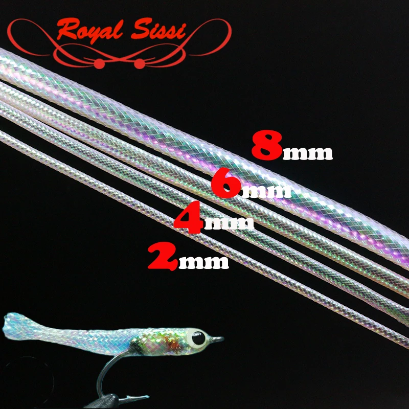 Royal Sissi 2meters pack EZ minnow fly pearl mylar tube 4 opcjonalne rozmiary flash pearl fish scale body tube materiały do wiązania much