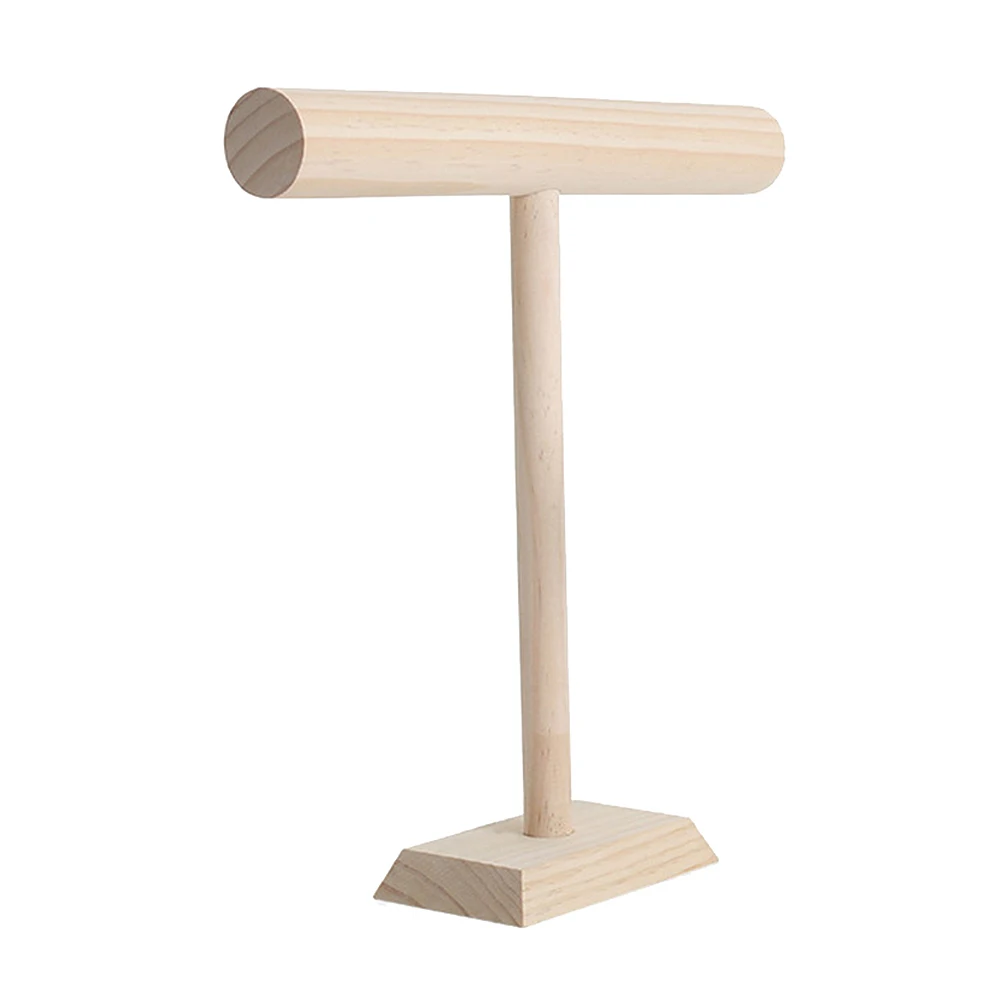 

T-Bar Wooden Jewelry Display Rack Bangle Bracelet Necklace Holder Storage Stand For Trade Shows Store Home Use Durable Premium