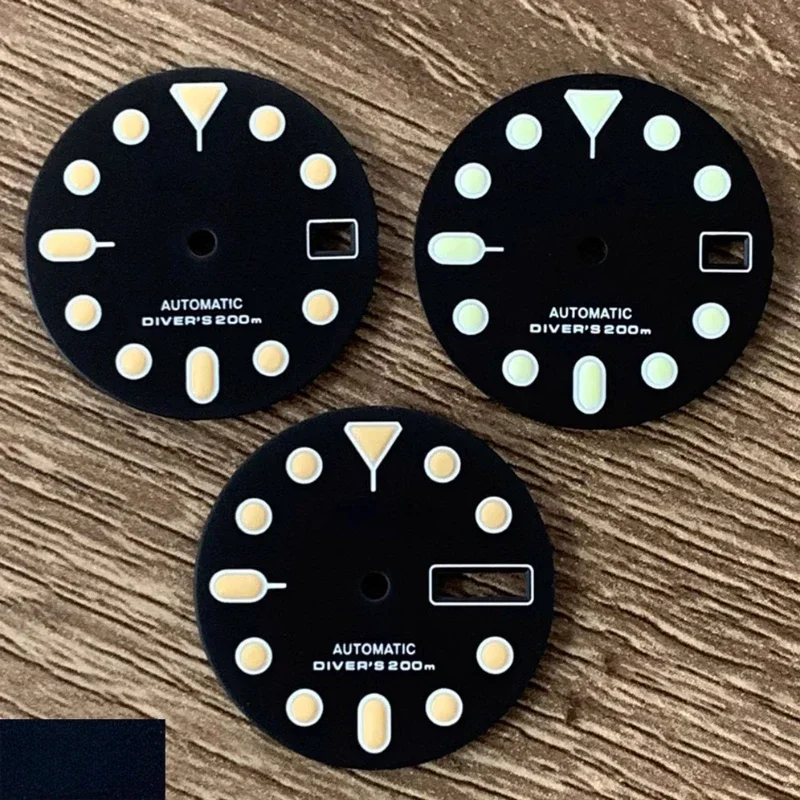 シングルおよびダブルカレンダーの時計面,自動移動,緑色のSKx007,28.5mm,nh35,nh36,4r36