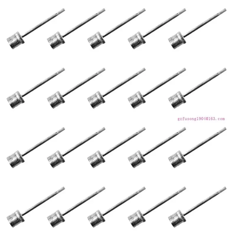 20pcs ปั๊มฟุตบอล inflator เข็มโลหะสแตนเลสพองเข็ม D5QD