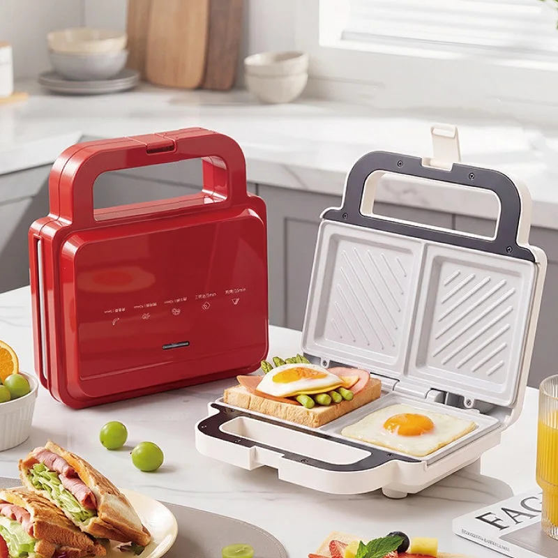 750W Double-sided Sandwich Maker Home Breakfast Machine Extra Large Deep Titanium Ceramic Non-stick Light Food Multifunctional