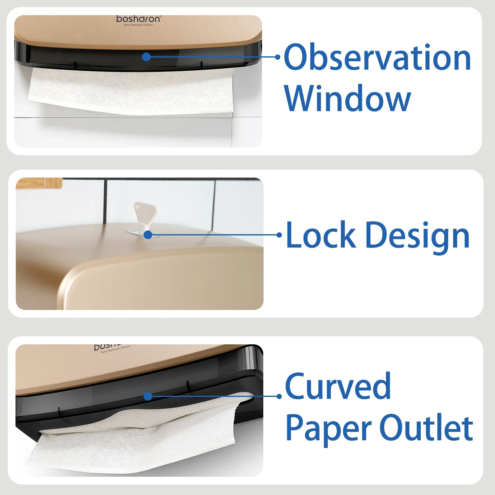 Multifold Paper Towel Dispenser Adhesive No Drilling Commercial Hand Paper Towel Dispenser Holder Wall Mount Tissue Dispenser