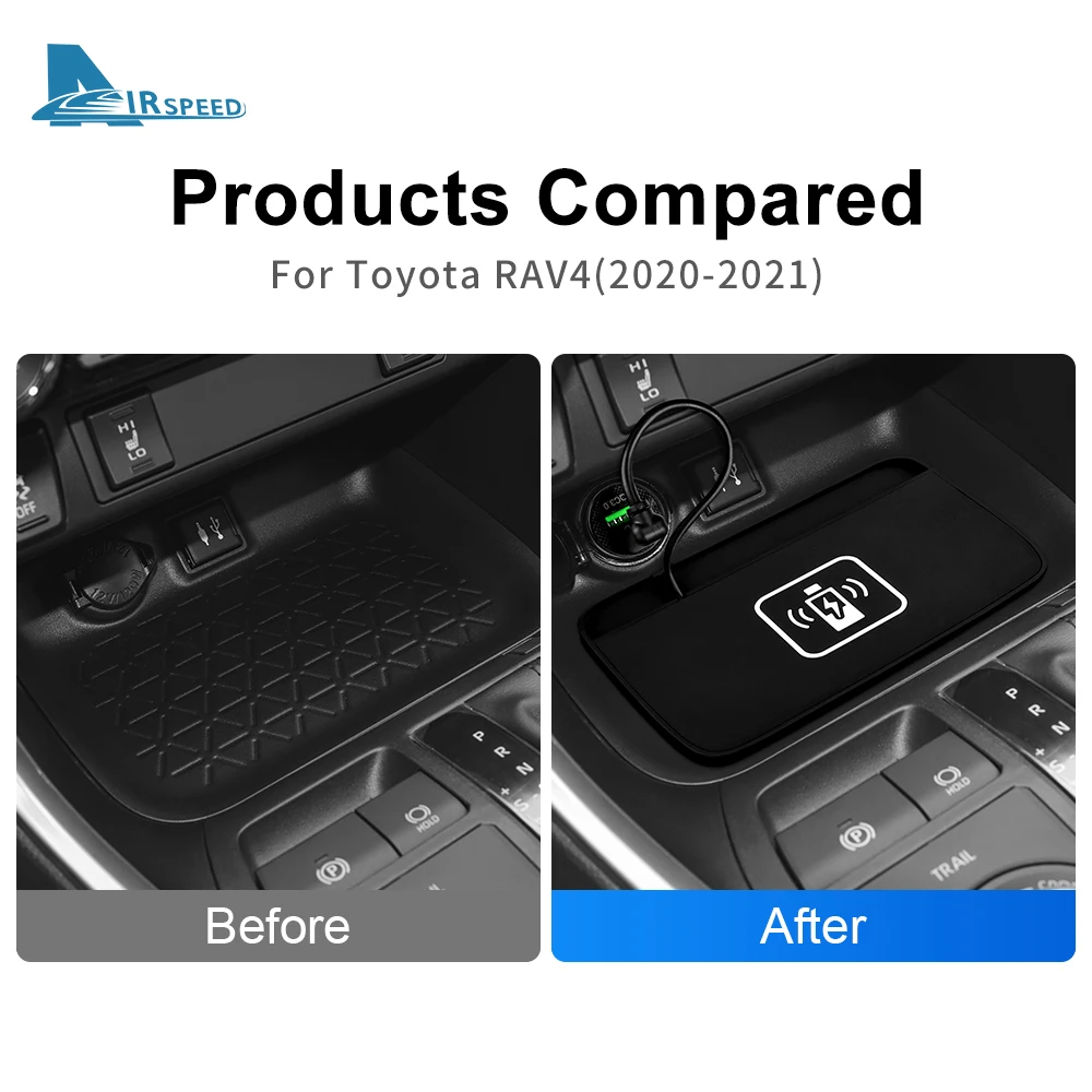 For Toyota Rav4 Rav 4 xa50 2019 2020 2021 2022 15W Mobile Phone Fast Charging Holder Interior Car Wireless Charger LHD RHD