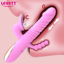 Thrusting Dildo Sucking Vibrators 3In1 Anal G spot Clitoral Sucker Stimulator Female Masturbator Oral Sex Toys For Women Sexshop