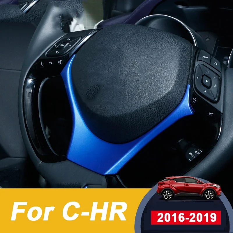 

Car Steering Wheel Sequins Sticker Trim Cover Interior Moulding For Toyota C-HR CHR 2016-2019 2020 2021 2022 2023 Accessories