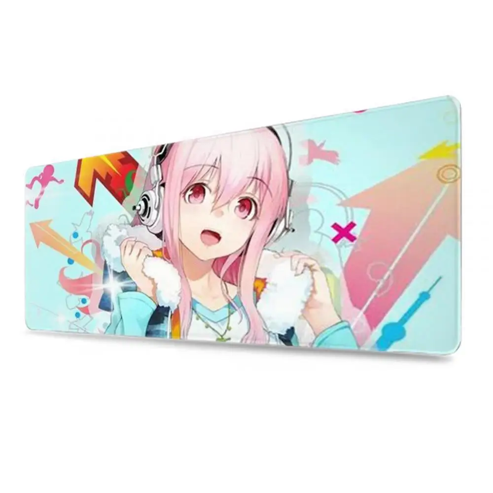 Super Sonico Mousepad Hot Large Gaming Mouse Pad XL Locking Edge Size for Gameing World of tanks CS GO Zelda