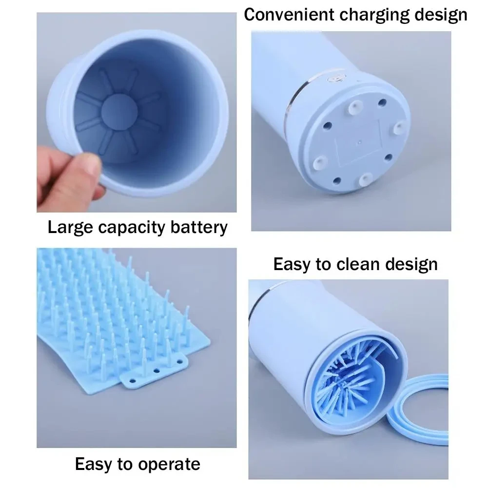 Fully Automatic Smart Pet Foot Washing Cup Low Noise Electric Paw Cleaner Quick Clean USB Powered Foot Cleaner for Pets - view 6