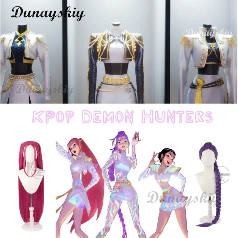 DY20Zoey رومي ميرا تأثيري Kpop شيطان زي شعر مستعار الصيادين الثقيلة Y2K سايبر ميتافيرس القوطية مستقبلية مرحلة الأداء خارج