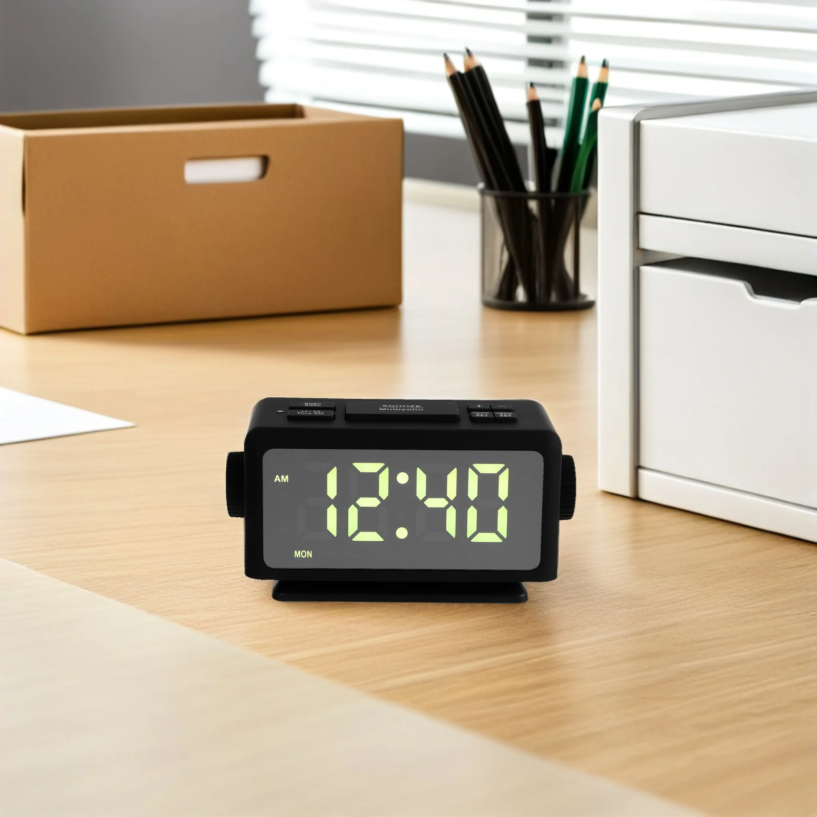 

Digital Clock Large Alarm Mirror Surface USB Charging Vibrant Lighting for Bedrooms Home Office Desk