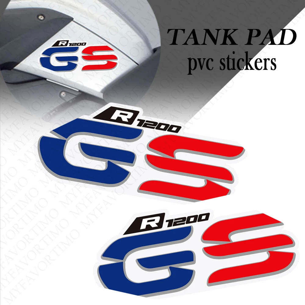 

For R1200GS R 1200 GS GSA Motorcycle Side Tank Pad Grips Gas Fuel Oil Kit Knee Protection PVC Stickers Decals 2004-2013