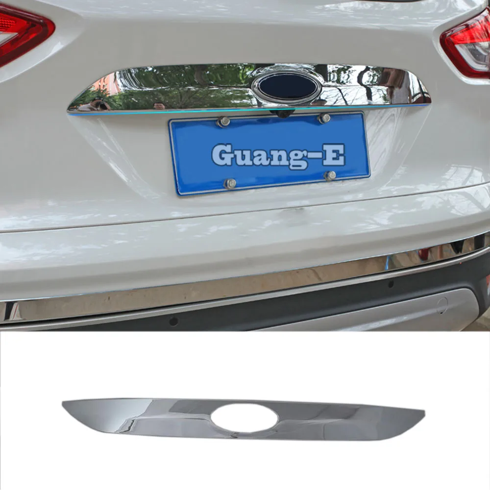 

For Ford Kuga Escape 2013 2014 2015 2016 Car Styling Body Panel ABS Chrome Rear Back Door Trunk Tailgate Frame Plate Trim 1pcs