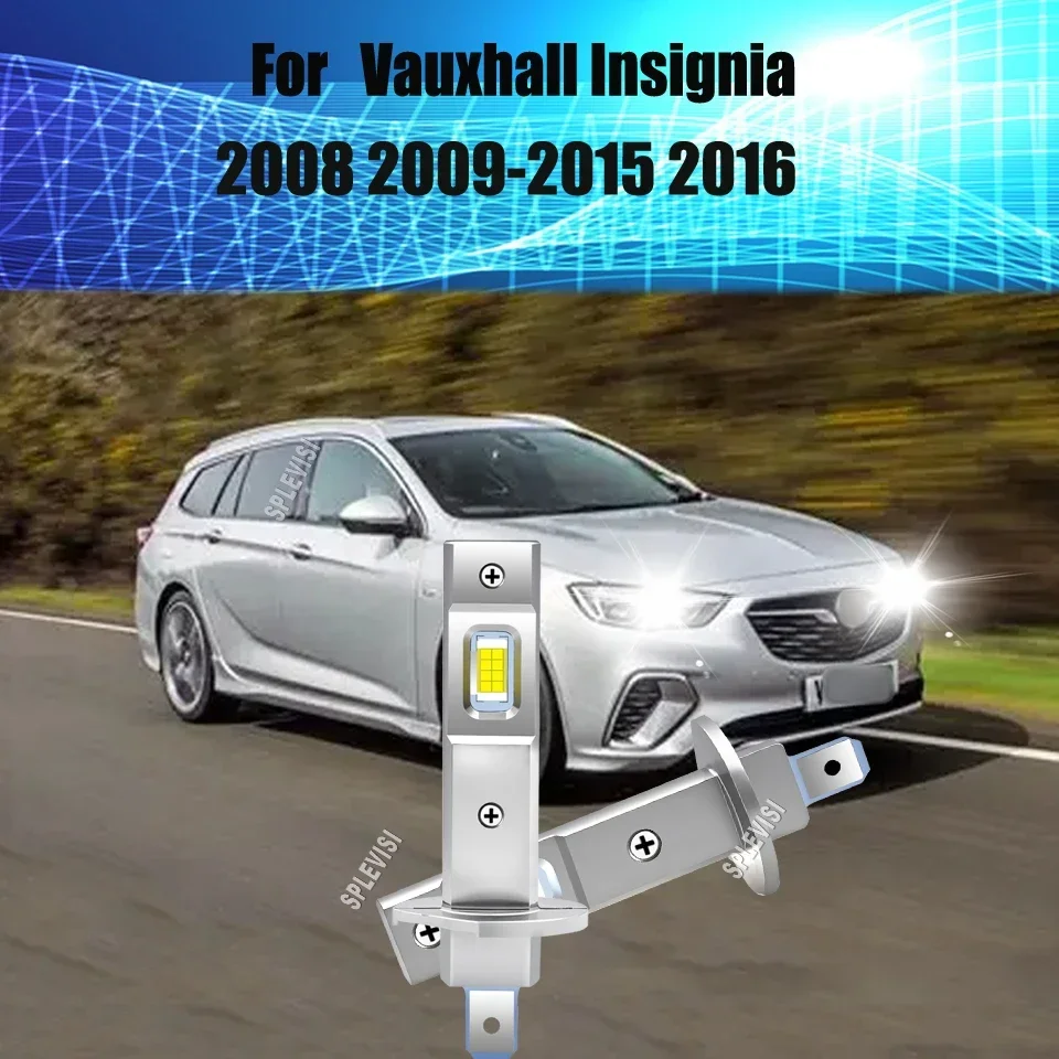 LED H1 80W Headlight Hi Beam no external driver or connector required For Vauxhall Insignia 2008 2009 2010 2011 2012 2013-2016
