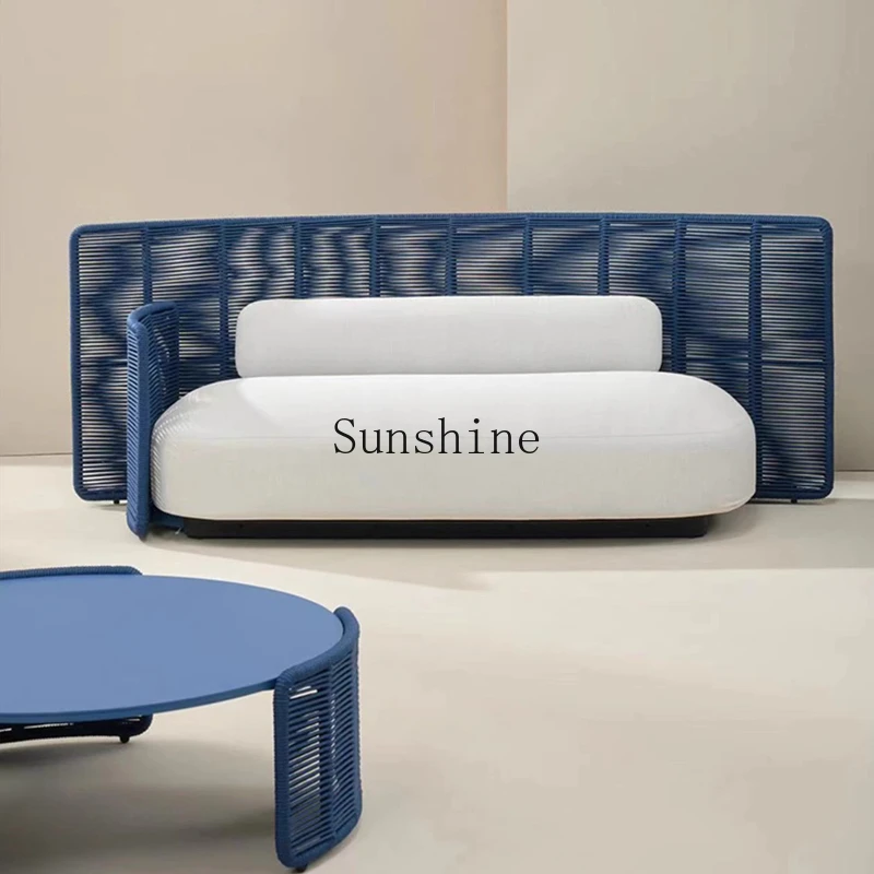 

Nordic outdoor courtyard sofa combination rattan creative outdoor single furniture